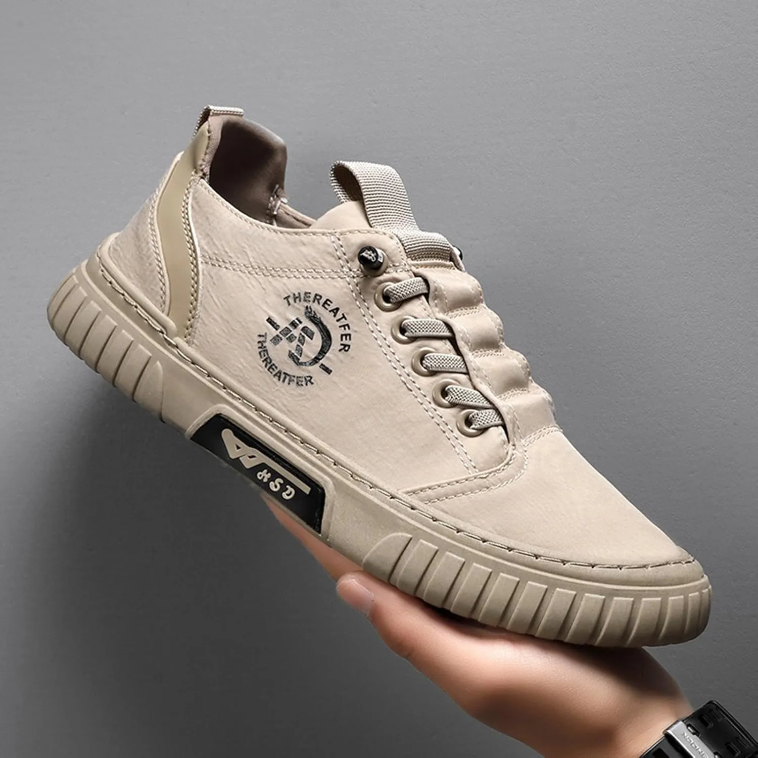 2023 Fashion Sneakers for Men Running Shoes Breathable Lightweight Comfortable Fashion Non Slip Walking Shoes Retro Sneakers Soft Sole Comfort Lace Up Men's Shoes Outdoor