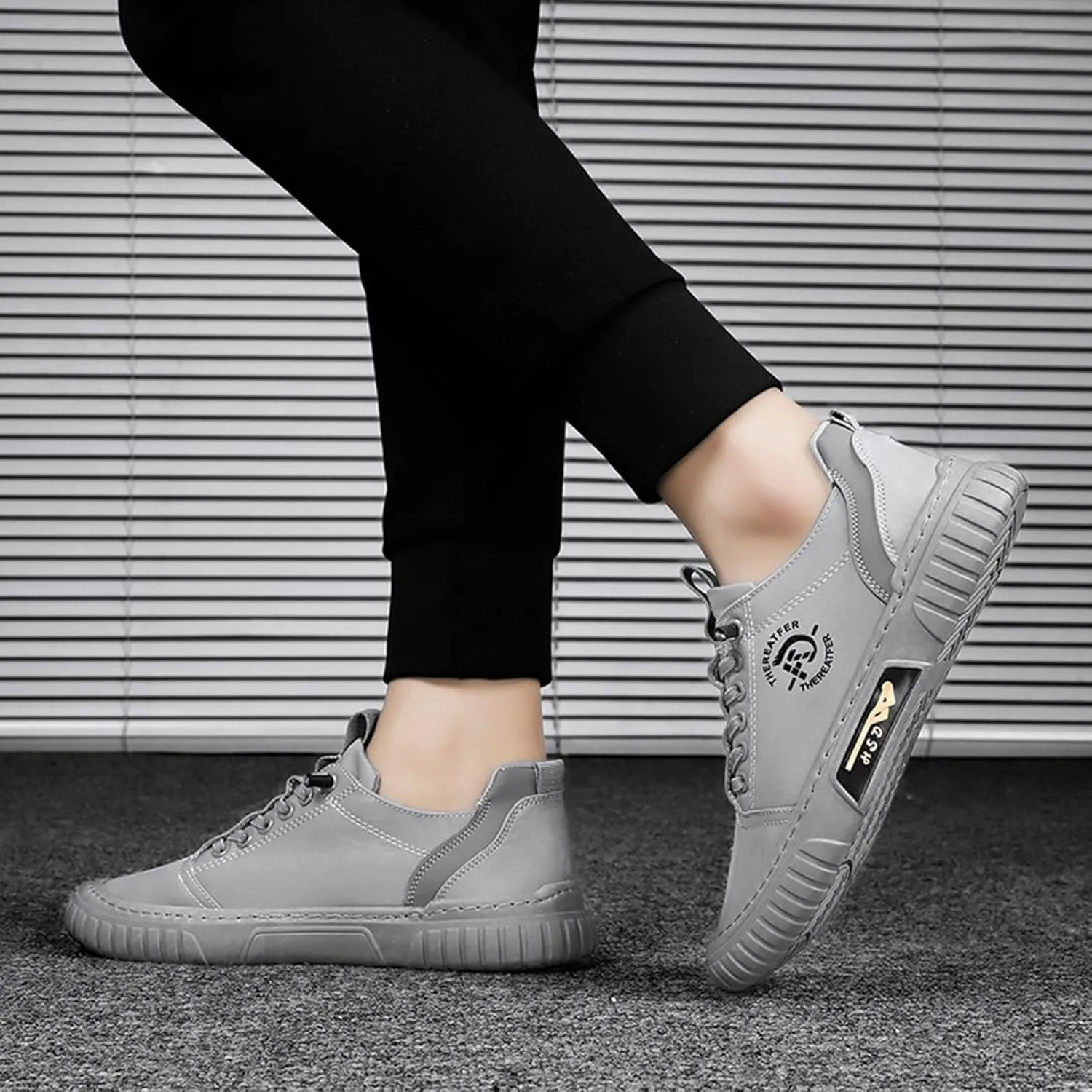 2023 Fashion Sneakers for Men Running Shoes Breathable Lightweight Comfortable Fashion Non Slip Walking Shoes Retro Sneakers Soft Sole Comfort Lace Up Men's Shoes Outdoor