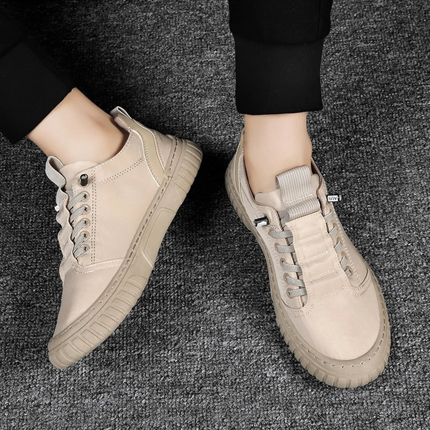 2023 Fashion Sneakers for Men Running Shoes Breathable Lightweight Comfortable Fashion Non Slip Walking Shoes Retro Sneakers Soft Sole Comfort Lace Up Men's Shoes Outdoor