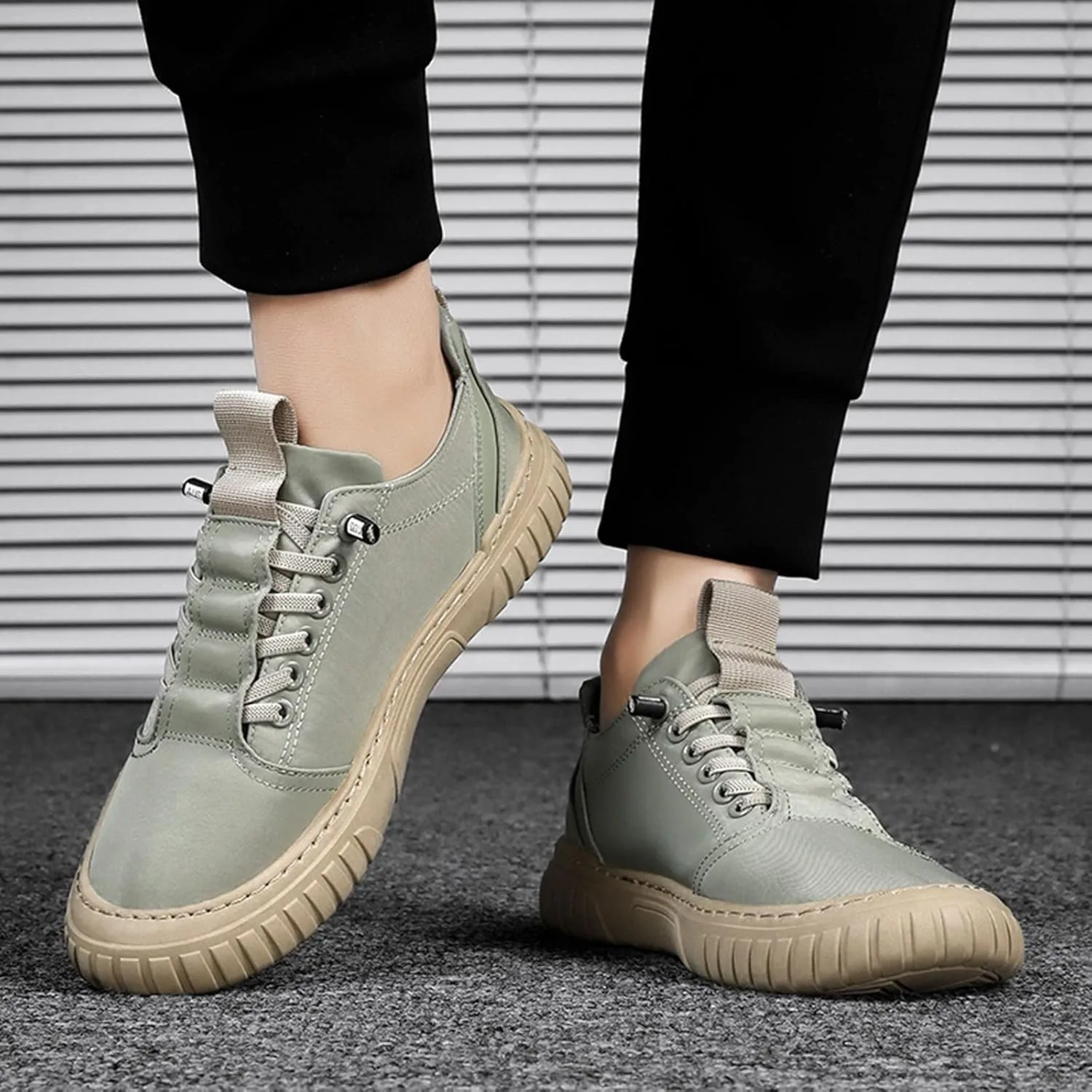 2023 Fashion Sneakers for Men Running Shoes Breathable Lightweight Comfortable Fashion Non Slip Walking Shoes Retro Sneakers Soft Sole Comfort Lace Up Men's Shoes Outdoor