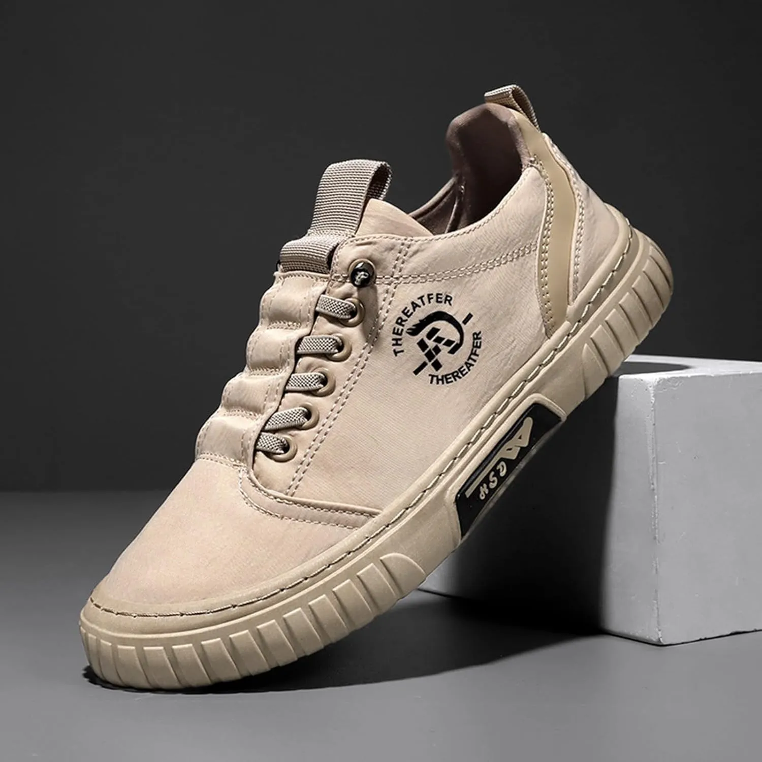 2023 Fashion Sneakers for Men Running Shoes Breathable Lightweight Comfortable Fashion Non Slip Walking Shoes Retro Sneakers Soft Sole Comfort Lace Up Men's Shoes Outdoor