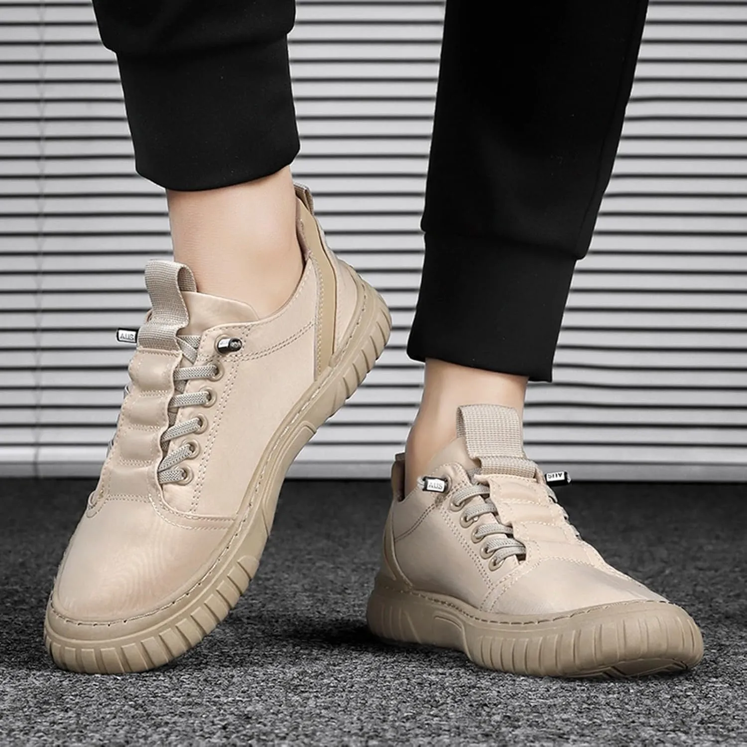 2023 Fashion Sneakers for Men Running Shoes Breathable Lightweight Comfortable Fashion Non Slip Walking Shoes Retro Sneakers Soft Sole Comfort Lace Up Men's Shoes Outdoor