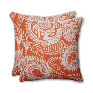 Addie Terra Cotta 18.5-Inch Throw Pillow (Set Of 2)