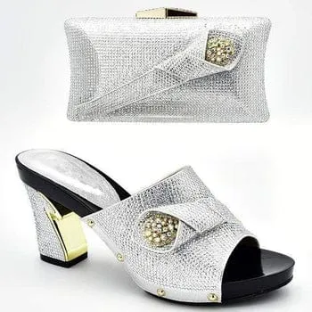 African Style Women's Shoes and Bag for Classy Women
