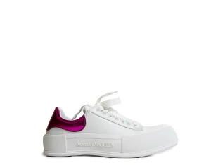 Alexander McQueen Women's White & Pink Sneakers 716636  30% OFF