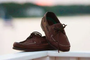 Alpha Gamma Rho Yachtsman Boat Shoes in Walnut by Category 5