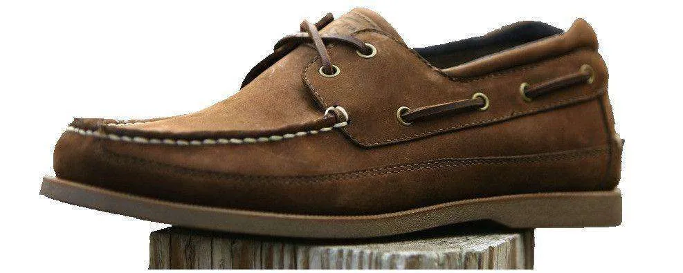 Alpha Gamma Rho Yachtsman Boat Shoes in Walnut by Category 5