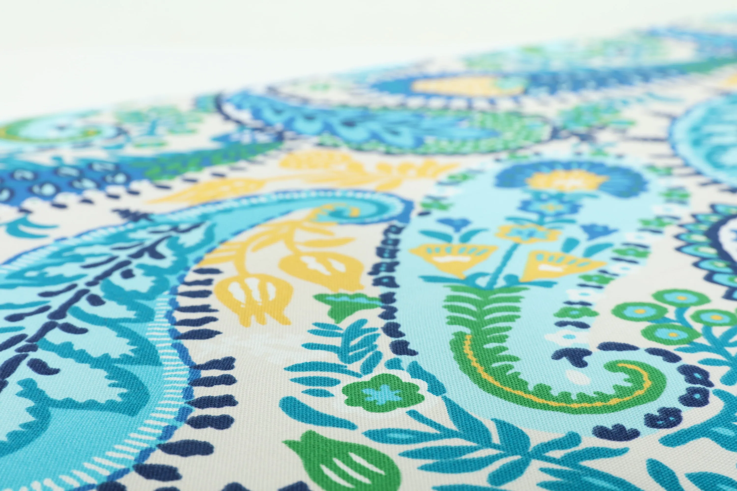 Amalia Paisley Blue Chaise Lounge Cushion