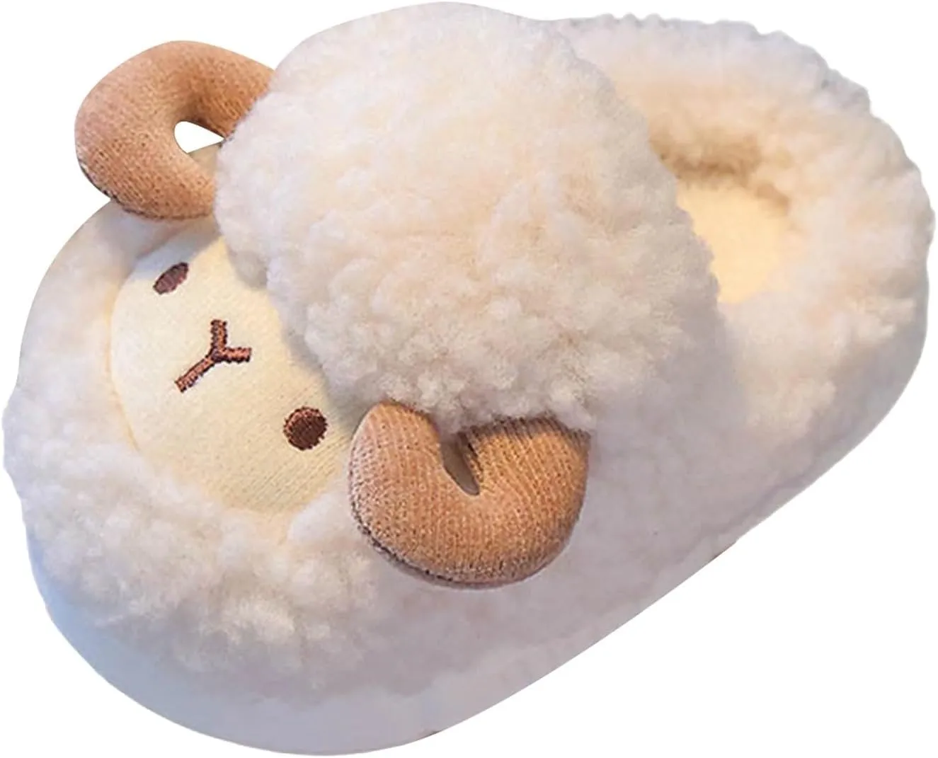 Animal Slippers for Kids Toddler Cute Sheep Slippers Cozy Winter Plush Cotton Soft Home Indoor Flip Flops Kids Size 2