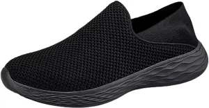 Arch Support Hiking Shoes for Men Lightweight Breathable Slip On Running Shoe Outdoor Non Slip Jogging Sneakers
