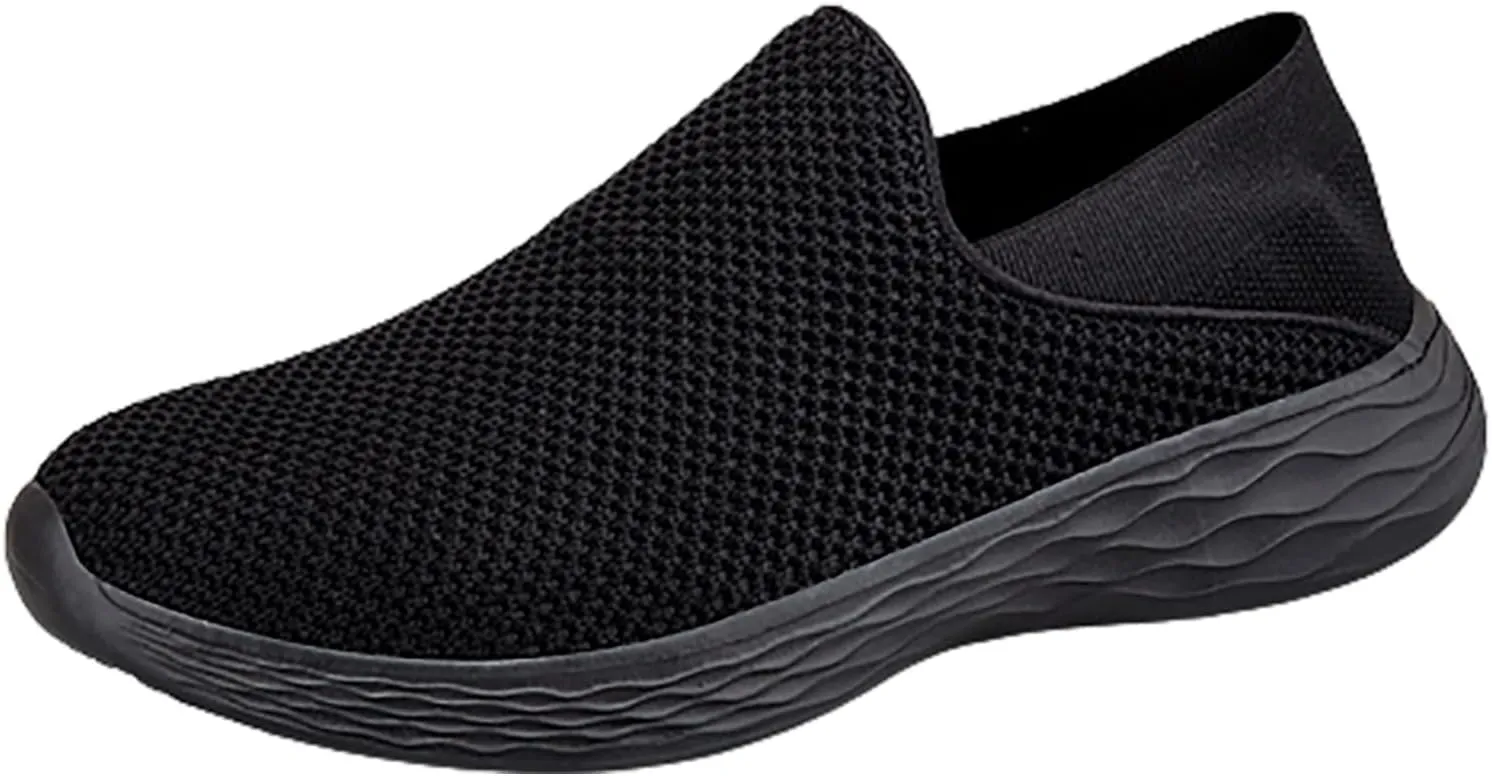 Arch Support Hiking Shoes for Men Lightweight Breathable Slip On Running Shoe Outdoor Non Slip Jogging Sneakers