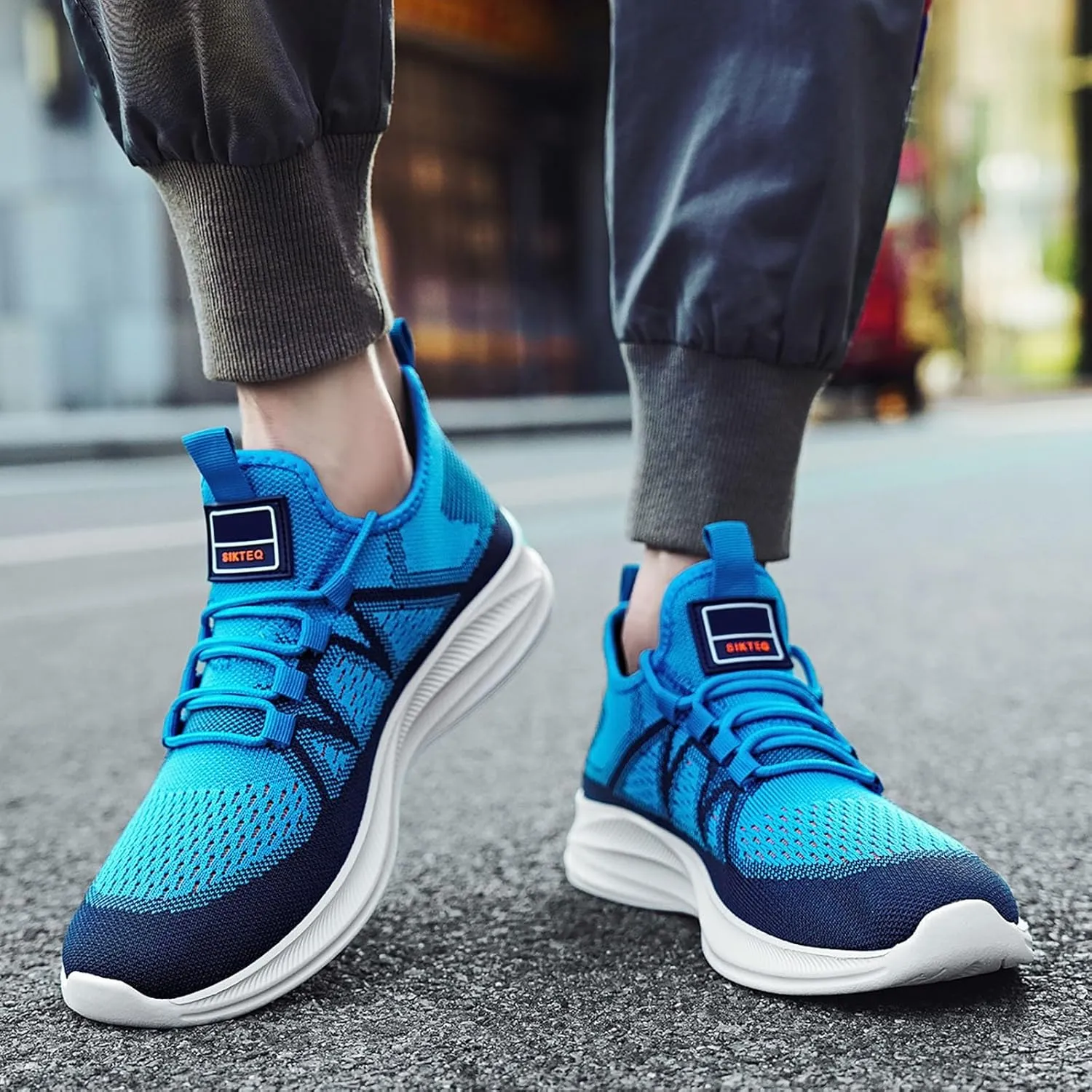 Arch Support Non Slip Minimalist Shoes for Men Comfortable Breathable Slip On Sneaker Comfortable Stretch Shoes