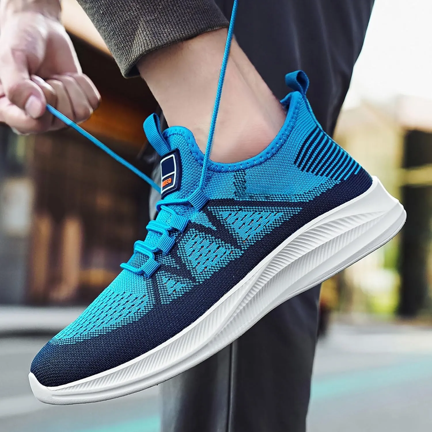Arch Support Non Slip Minimalist Shoes for Men Comfortable Breathable Slip On Sneaker Comfortable Stretch Shoes