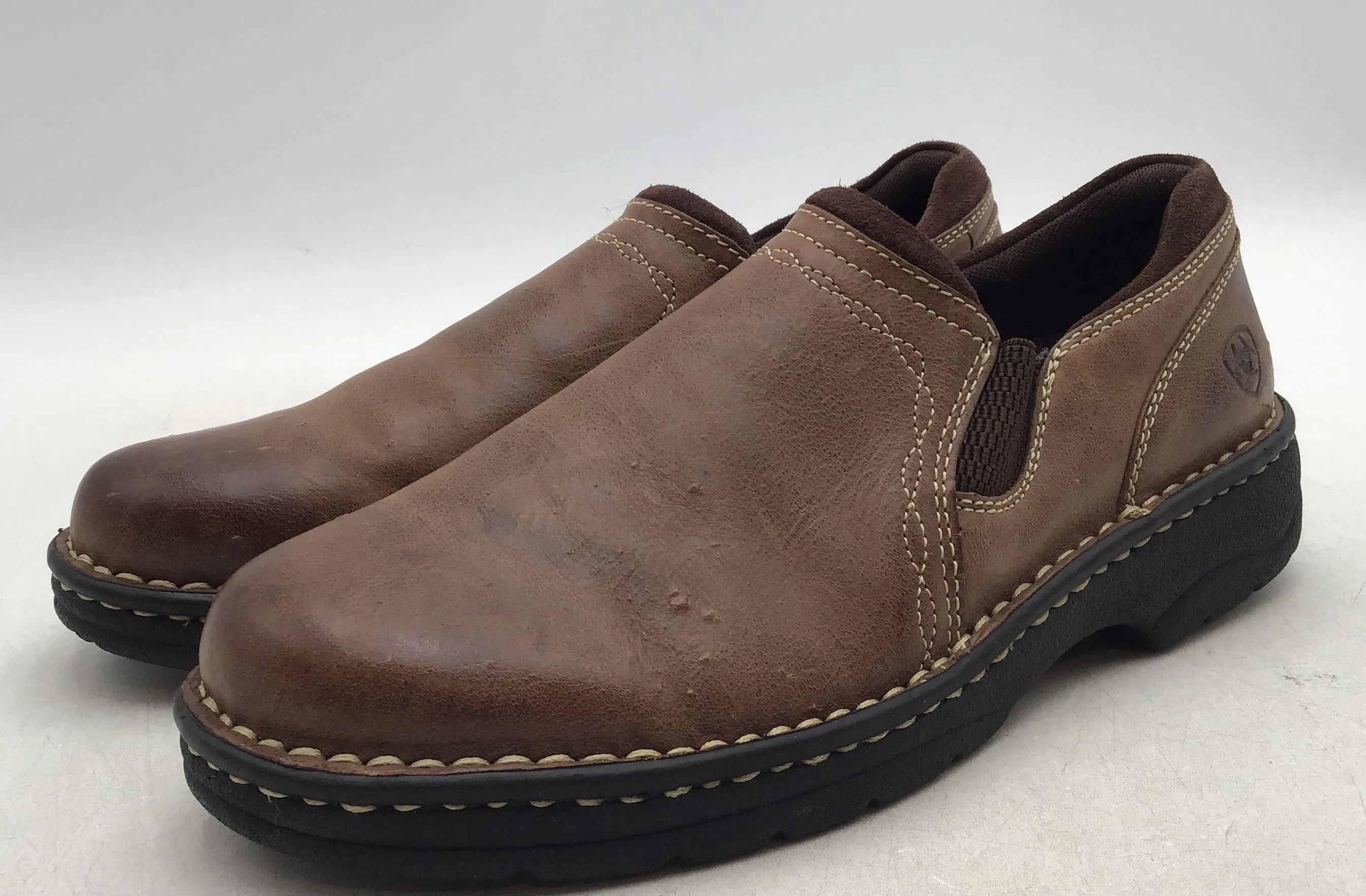 Ariat Women's Loden 10005724 Brown Leather Casual Loafer Shoes - Size 8.5B