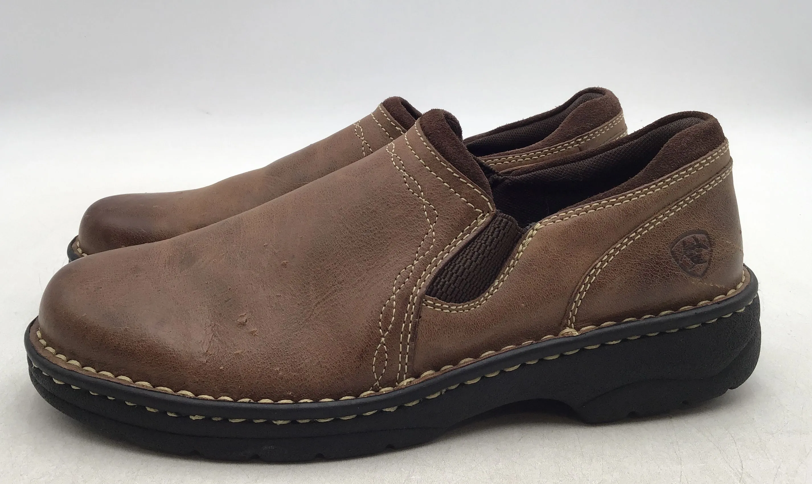 Ariat Women's Loden 10005724 Brown Leather Casual Loafer Shoes - Size 8.5B