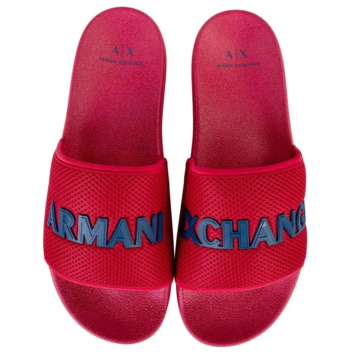 Armani Exchange Men's Shower slides Sandals Mesh Logo