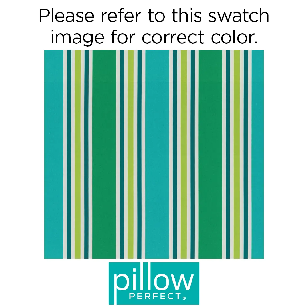 Aruba Stripe Turquoise\Green Rectangular Throw Pillow (Set Of 2)