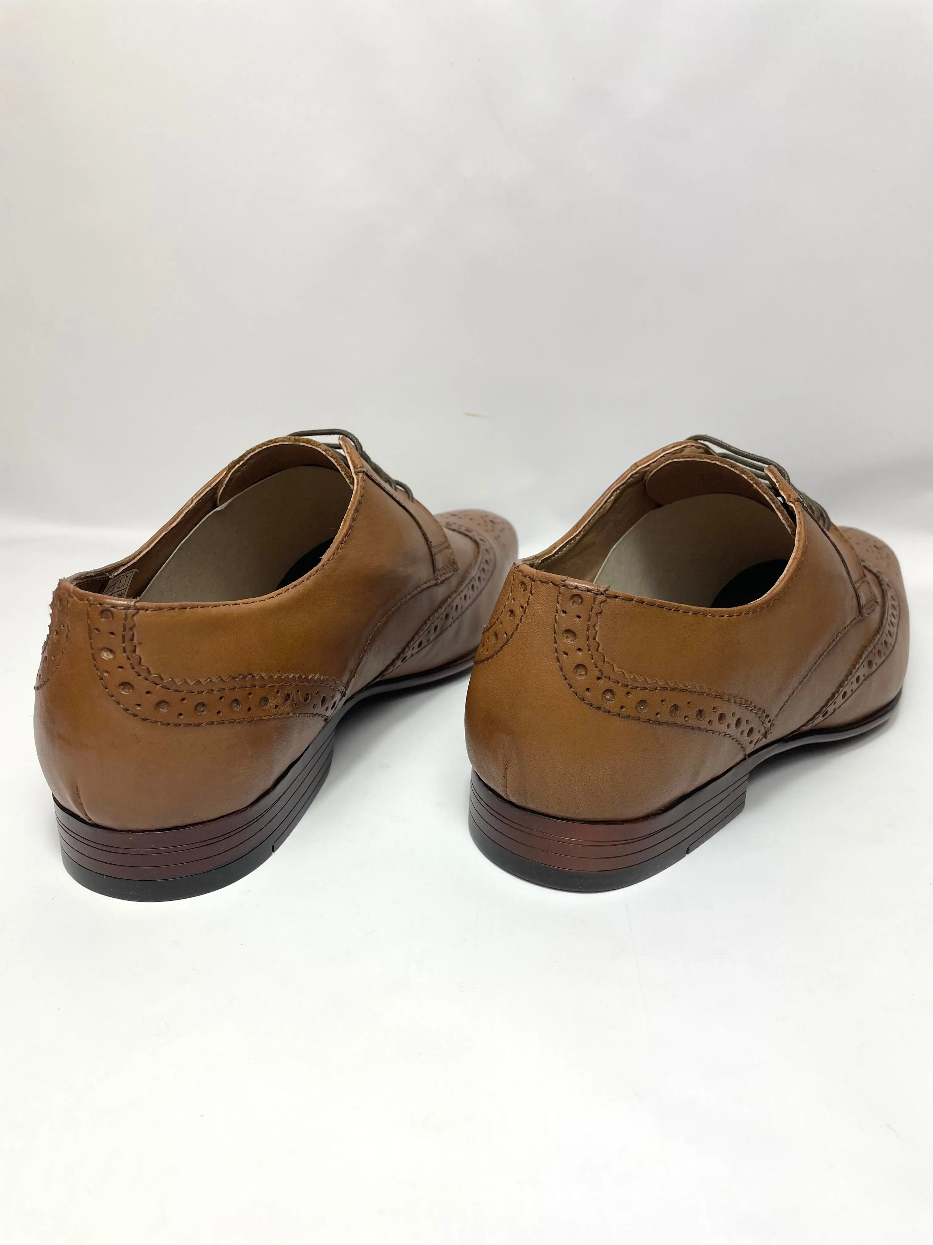 Ashby Mens Leather Handmade Oxford Loake Shoes in Brown Tan