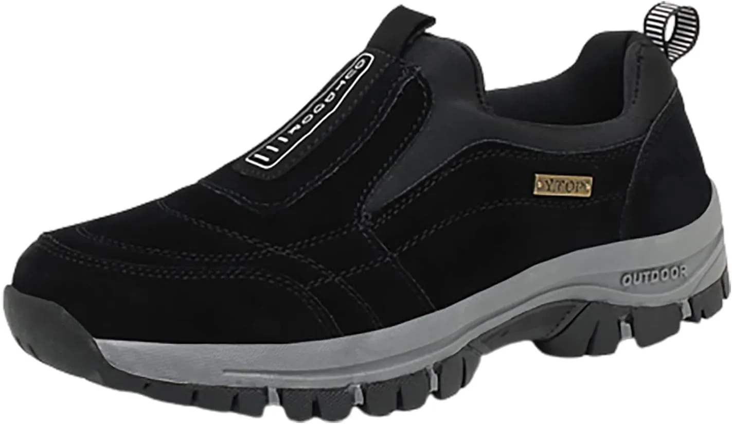 Athletic Fashion Sneakers for Men Outdoor Athletic Slip-On Hiking Shoe Comfortable & Light-Weight Stretch Shoes