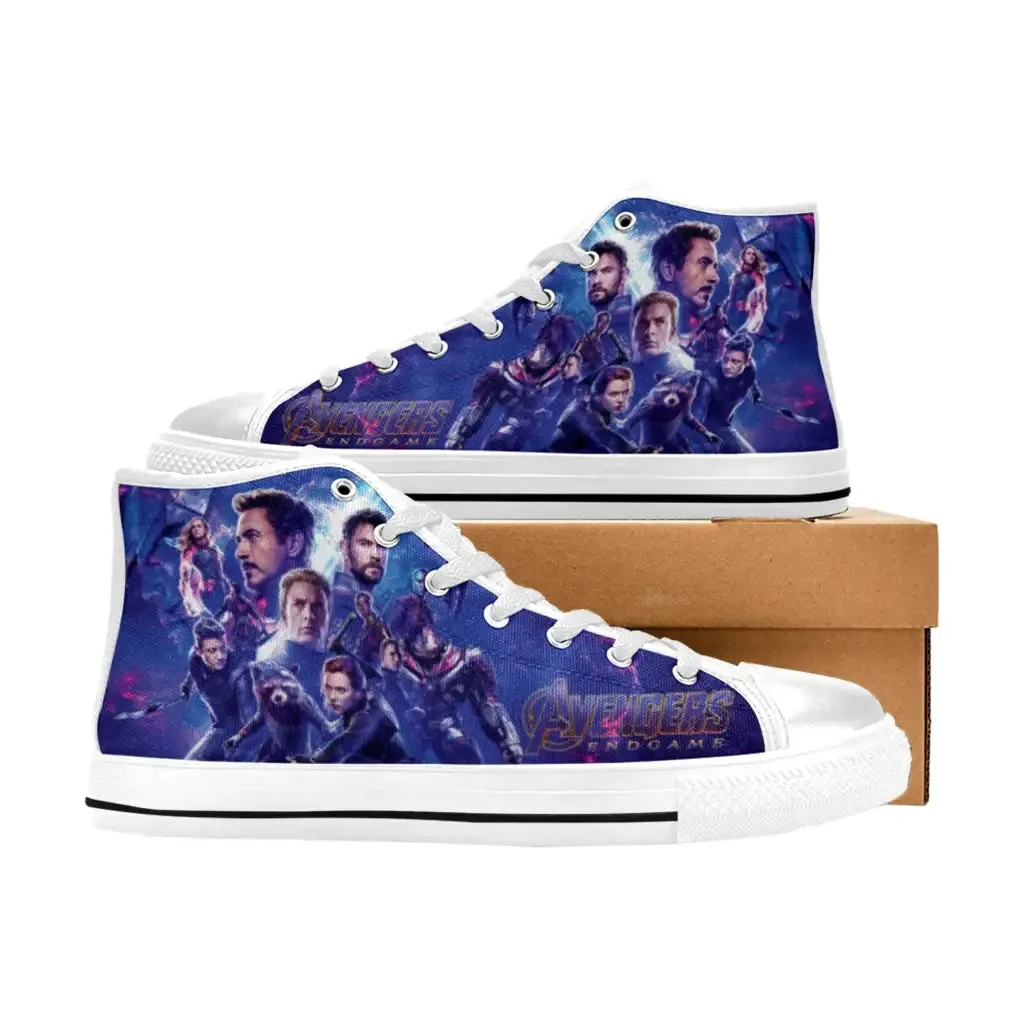 Avengers All hero Endgame Shoes High Top Sneakers for Kids and Adults