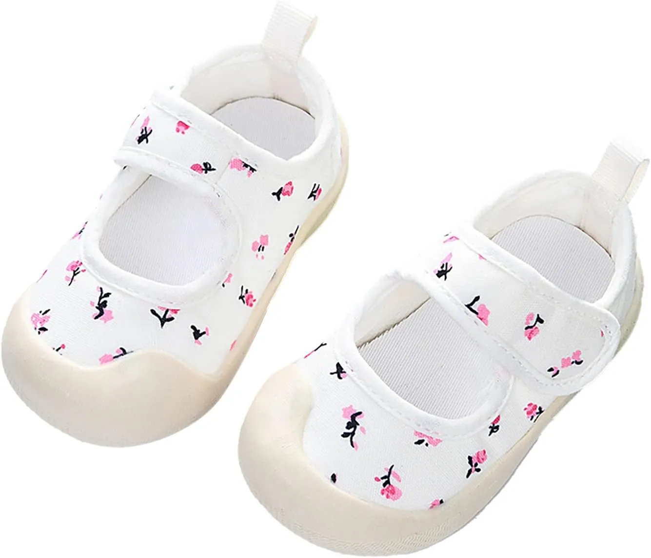 Baby Girl Canvas Sneakers Toddler Girl Mary Jane Flats Non-Slip Casual School Uniform Loafers Dress Shoes