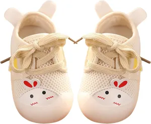 Baby Sneakers Boys Girls Mesh Rabbit Pattern Running Shoes Breathable Non-Slip Infant Outdoor First Walking Shoes