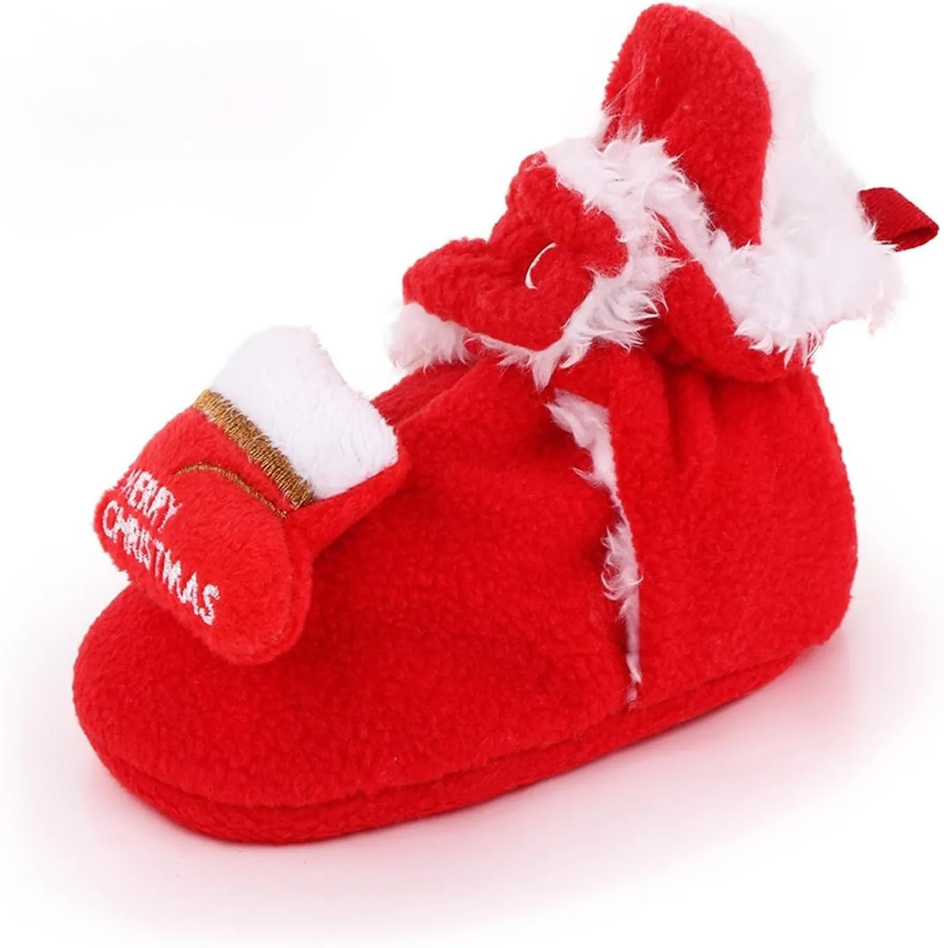 Baby Winter Shoes Infant Christmas Booties Soft Baby Santa Winter Warm Slippers Fur Lined Snow Boots Kids Shoes
