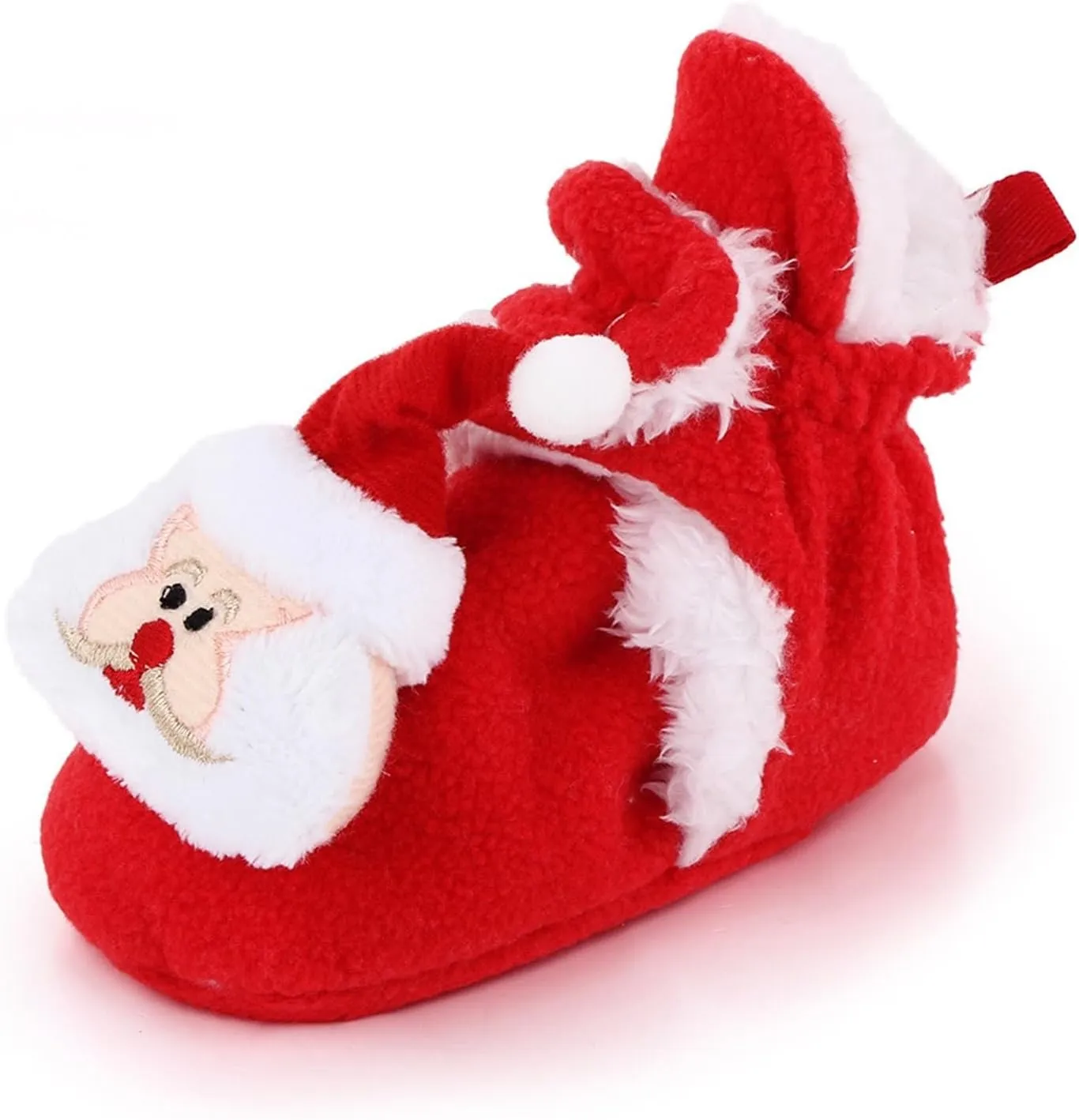Baby Winter Shoes Infant Christmas Booties Soft Baby Santa Winter Warm Slippers Fur Lined Snow Boots Kids Shoes