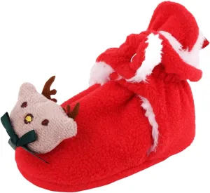 Baby Winter Shoes Infant Christmas Booties Soft Baby Santa Winter Warm Slippers Fur Lined Snow Boots Kids Shoes