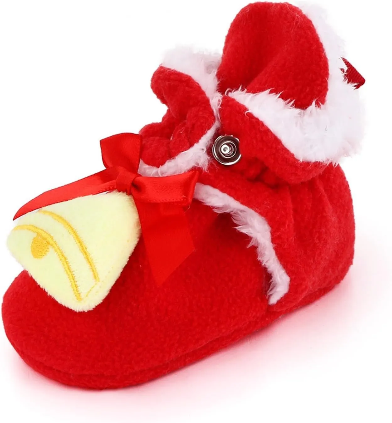 Baby Winter Shoes Infant Christmas Booties Soft Baby Santa Winter Warm Slippers Fur Lined Snow Boots Kids Shoes