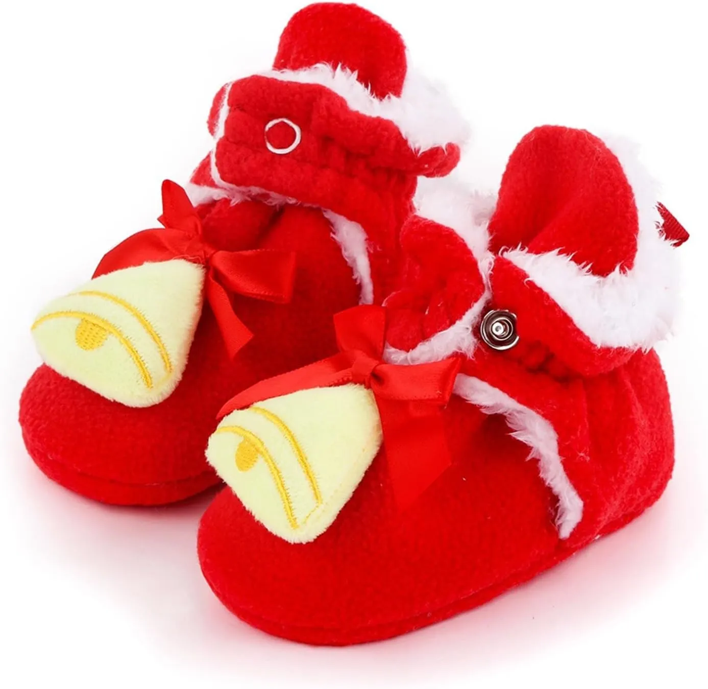 Baby Winter Shoes Infant Christmas Booties Soft Baby Santa Winter Warm Slippers Fur Lined Snow Boots Kids Shoes