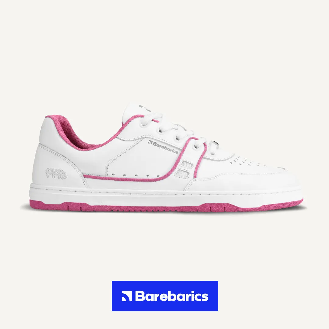 Barefoot Sneakers Barebarics Arise - White & Raspberry Pink