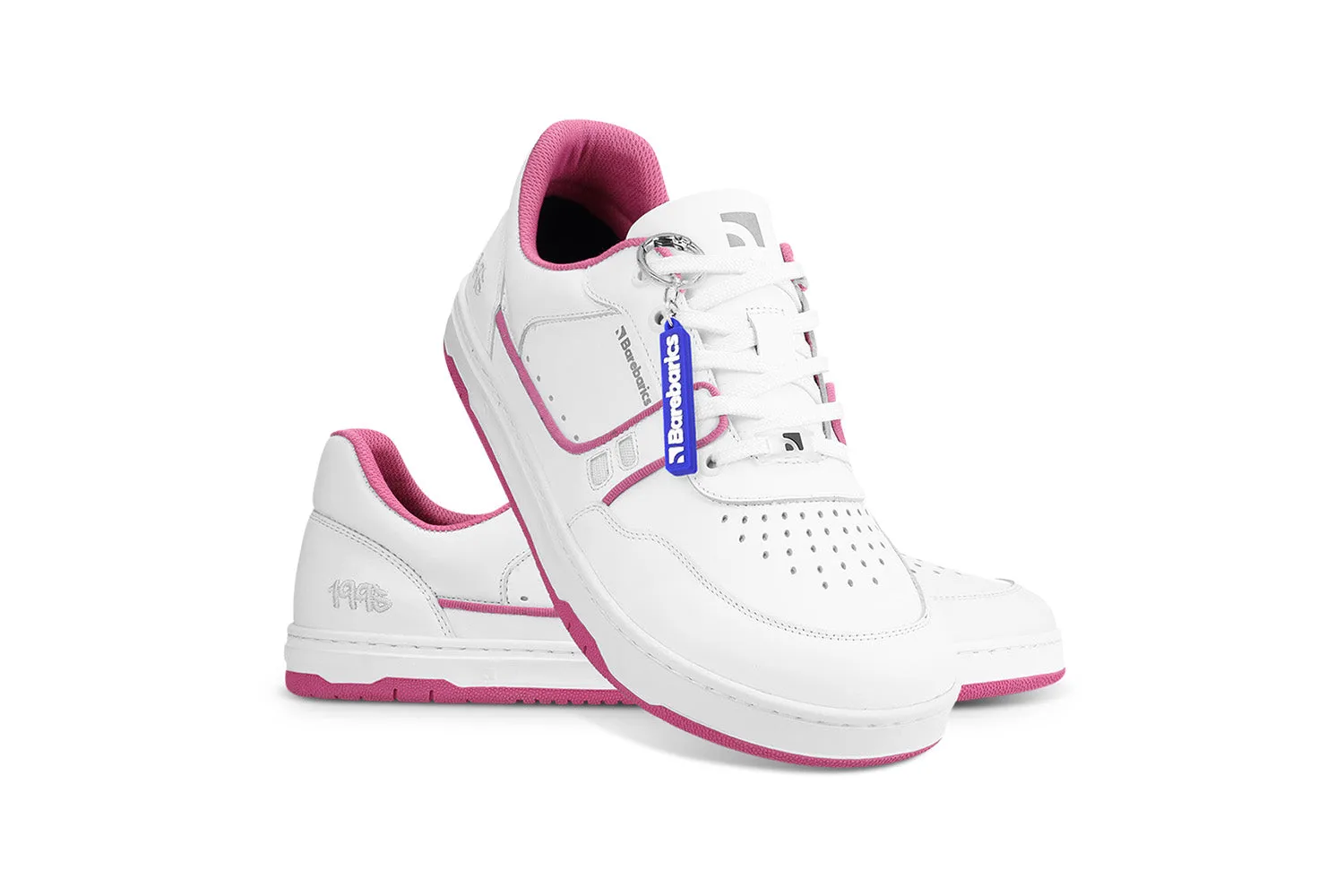 Barefoot Sneakers Barebarics Arise - White & Raspberry Pink
