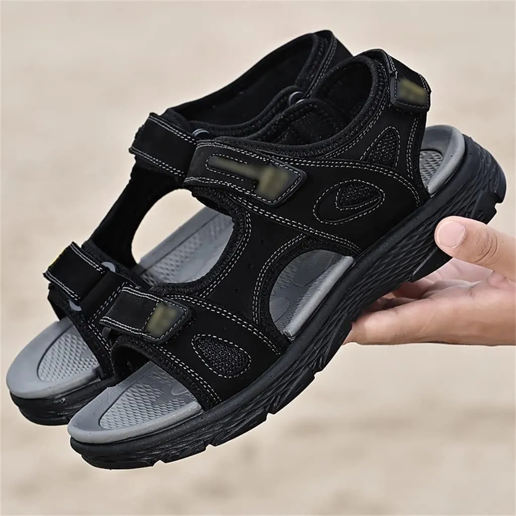 Beach Sandals Men's Shoes Genuine Leather Flats Leisure Platform Shoe Men Casual Sandals Outdoor Footwear