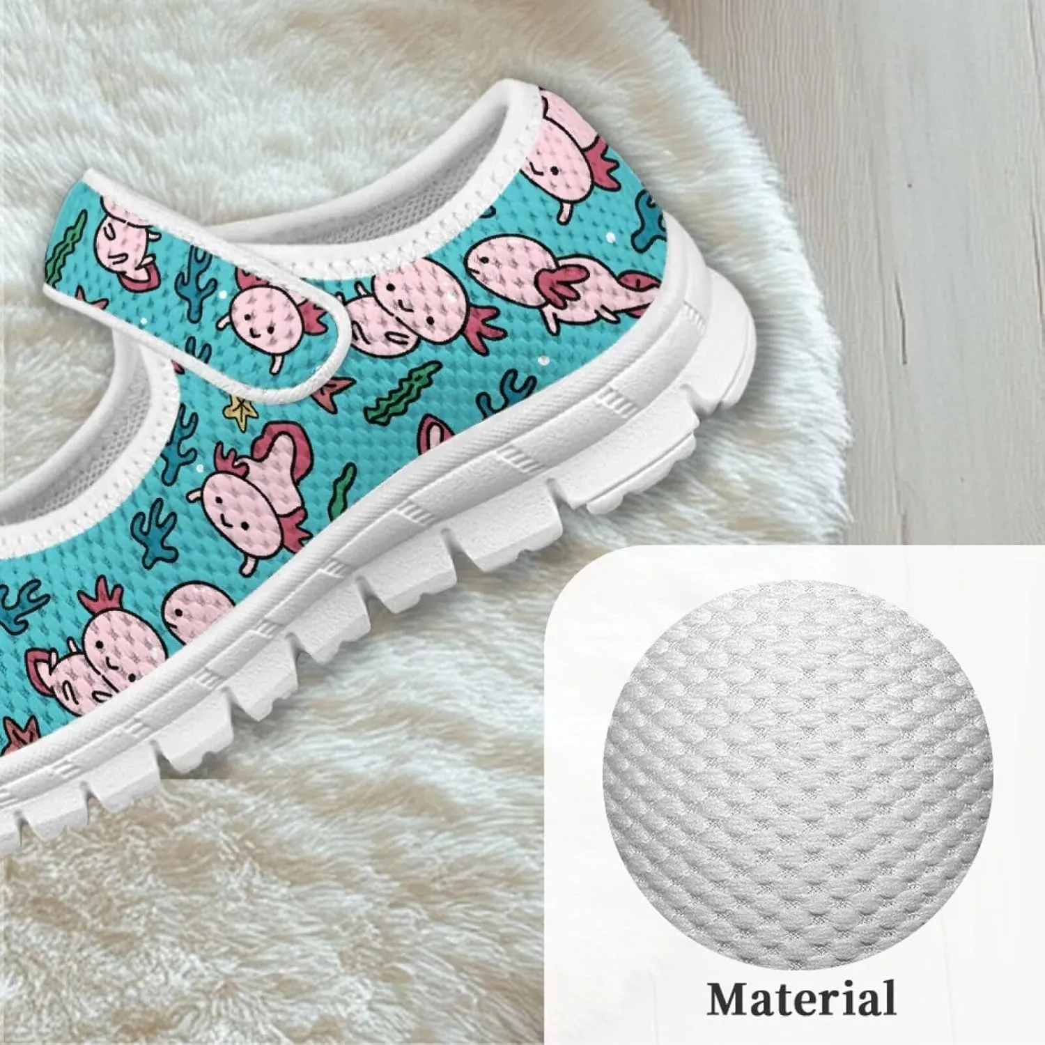 Binienty Girls Animal Mary Jane Sneakers Custaom Cute Slip On School Dress Up Flats Shoes