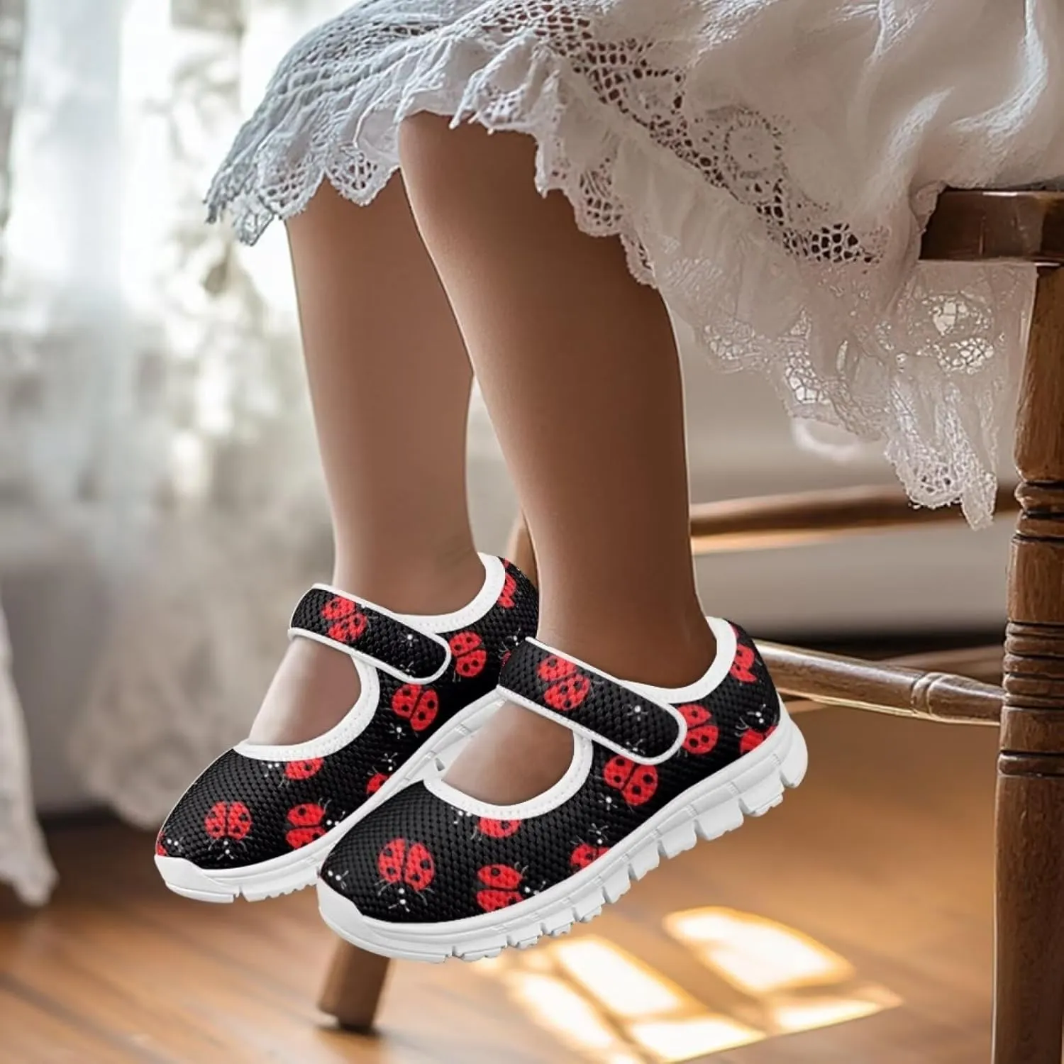 Binienty Girls Dress Shoes Mary Jane Flats Size 11-2.5 School Uniform Sneakers Anti Slip