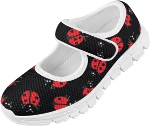 Binienty Girls Dress Shoes Mary Jane Flats Size 11-2.5 School Uniform Sneakers Anti Slip