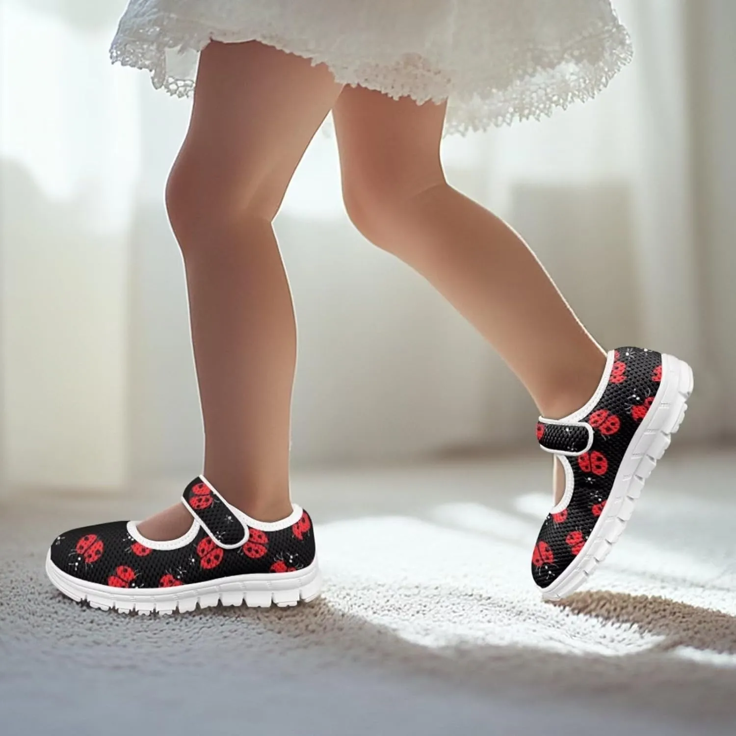 Binienty Girls Dress Shoes Mary Jane Flats Size 11-2.5 School Uniform Sneakers Anti Slip