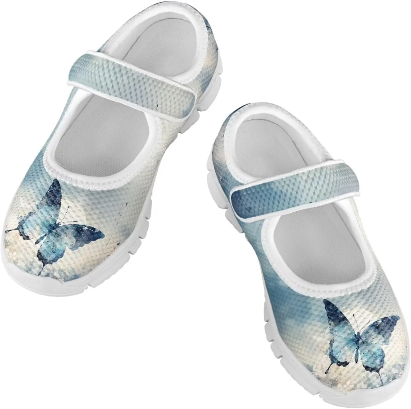 Binienty Girls Mary Jane Sneaker Casual Mesh Flat Shoes Memory Foam Slip on School Dress Shoes