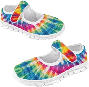 Binienty Girl's Mary Jane Sneakers Casual Mesh School Uniform Shoes Cozy Slip On Dancing Ballet Flats