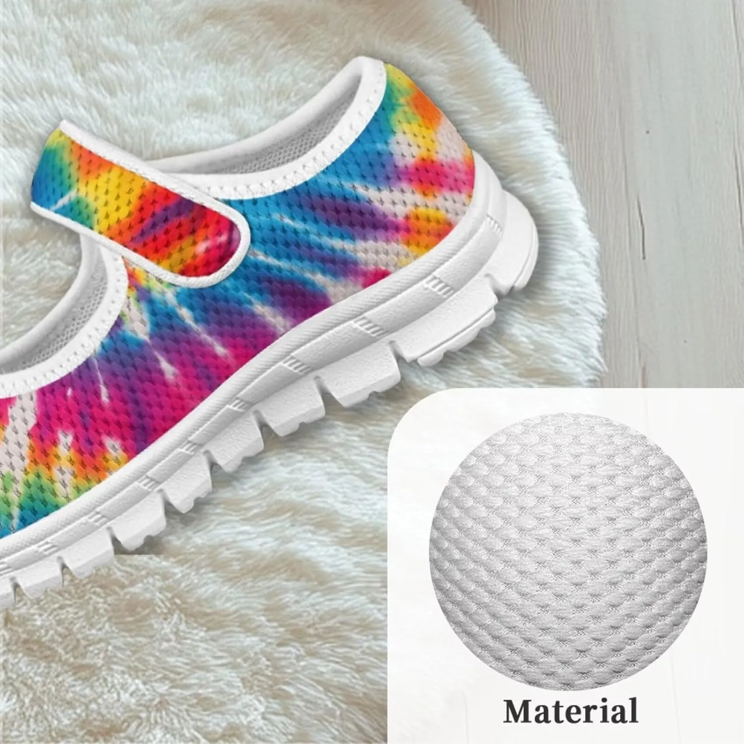 Binienty Girl's Mary Jane Sneakers Casual Mesh School Uniform Shoes Cozy Slip On Dancing Ballet Flats