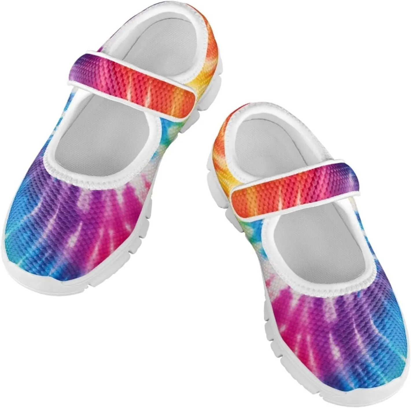 Binienty Girl's Mary Jane Sneakers Casual Mesh School Uniform Shoes Cozy Slip On Dancing Ballet Flats