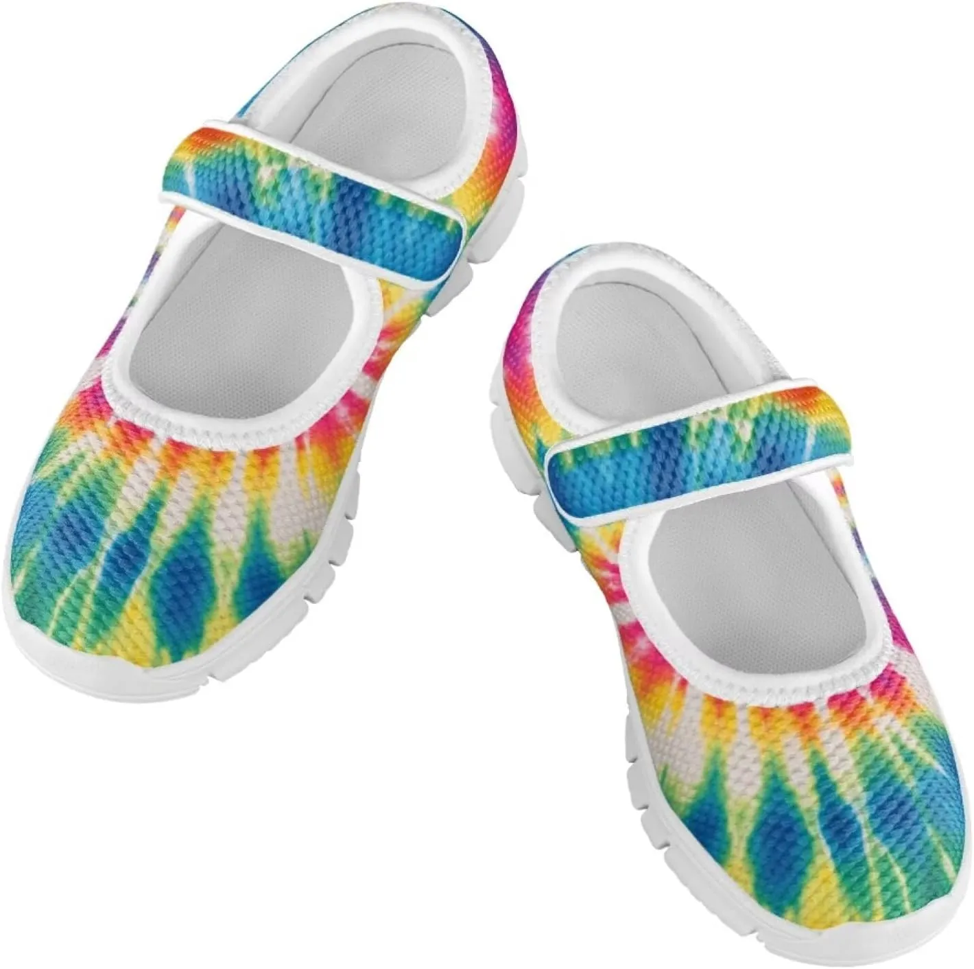Binienty Girl's Mary Jane Sneakers Casual Mesh School Uniform Shoes Cozy Slip On Dancing Ballet Flats