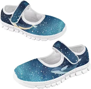 Binienty Girl's Mary Jane Sneakers Casual Mesh School Uniform Shoes Cozy Slip On Dancing Ballet Flats