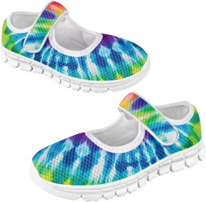Binienty Girl's Mary Jane Sneakers Casual Mesh School Uniform Shoes Cozy Slip On Dancing Ballet Flats