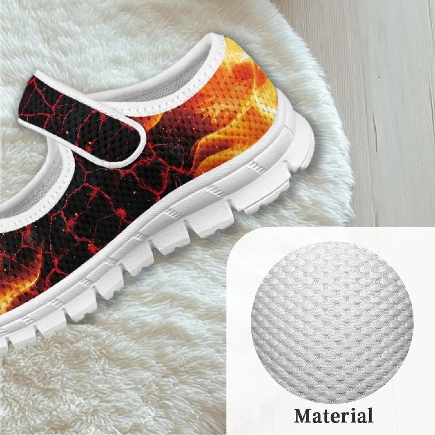 Binienty Girl's Mary Jane Sneakers Casual Mesh School Uniform Shoes Cozy Slip On Dancing Ballet Flats