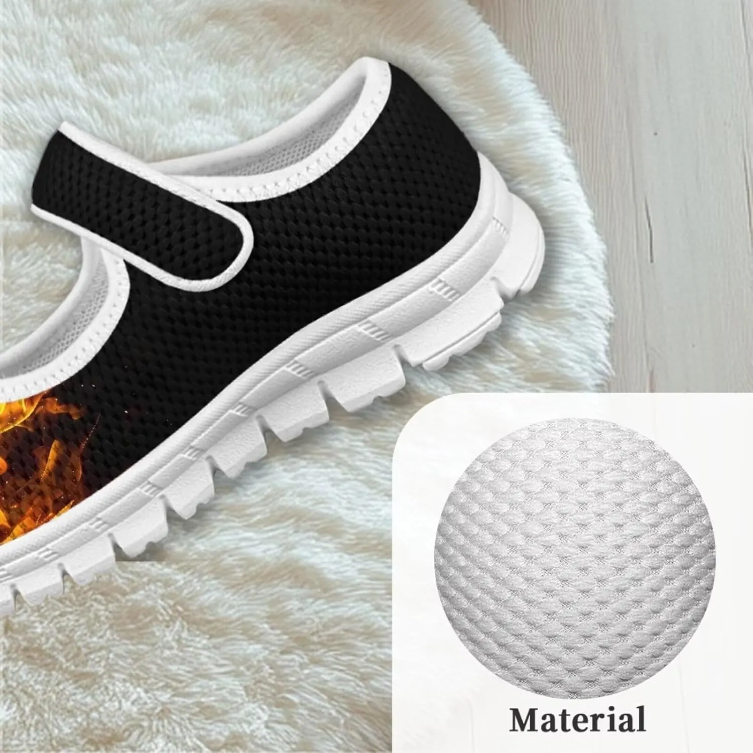Binienty Girl's Mary Jane Sneakers Casual Mesh School Uniform Shoes Cozy Slip On Dancing Ballet Flats