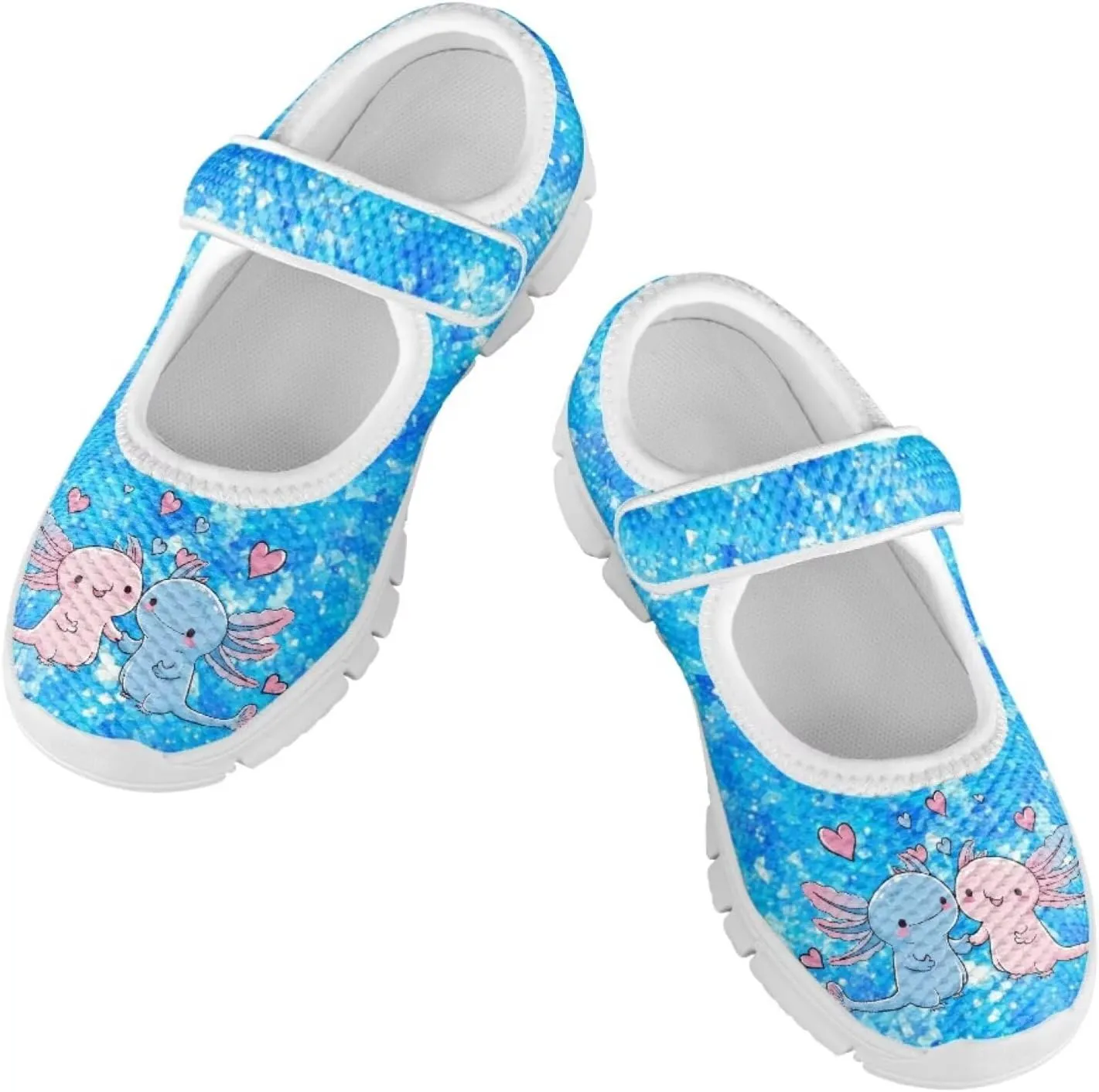 Binienty Girls School Uniform Shoes Mesh Mary Jane Dress Flats Slip on Casual Sneakers