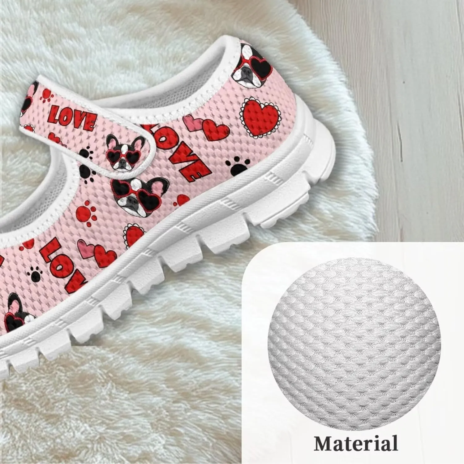 Binienty Kids Girls Mesh Mary Jane Sneakers Athletic Running Tennis Sport Shoes