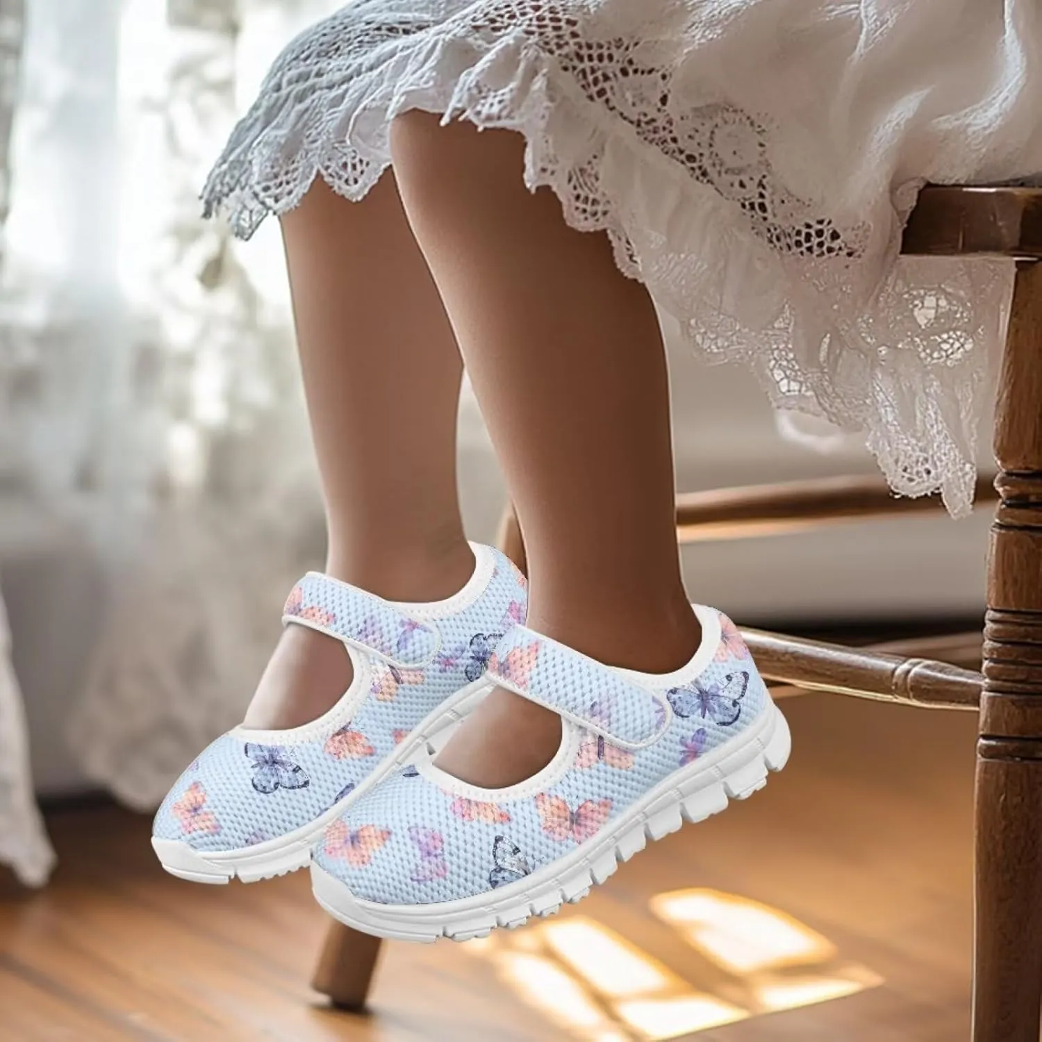 Binienty Kids Mary Jane Flat Sneakers Casual School Uniform Dress Shoes Little/Big Girls